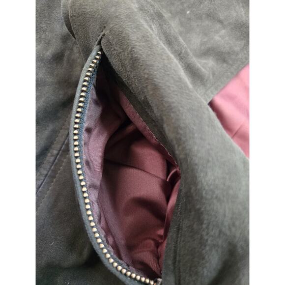 XOE New York Suede Leather Vest Vintage Green Vest Jacket Pockets Size Large - Picture 3 of 16